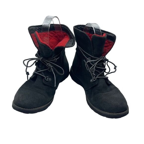 The North Face Women's Combat Winter Boots Lace Up Suede Black Size 6.5 - Picture 2 of 16
